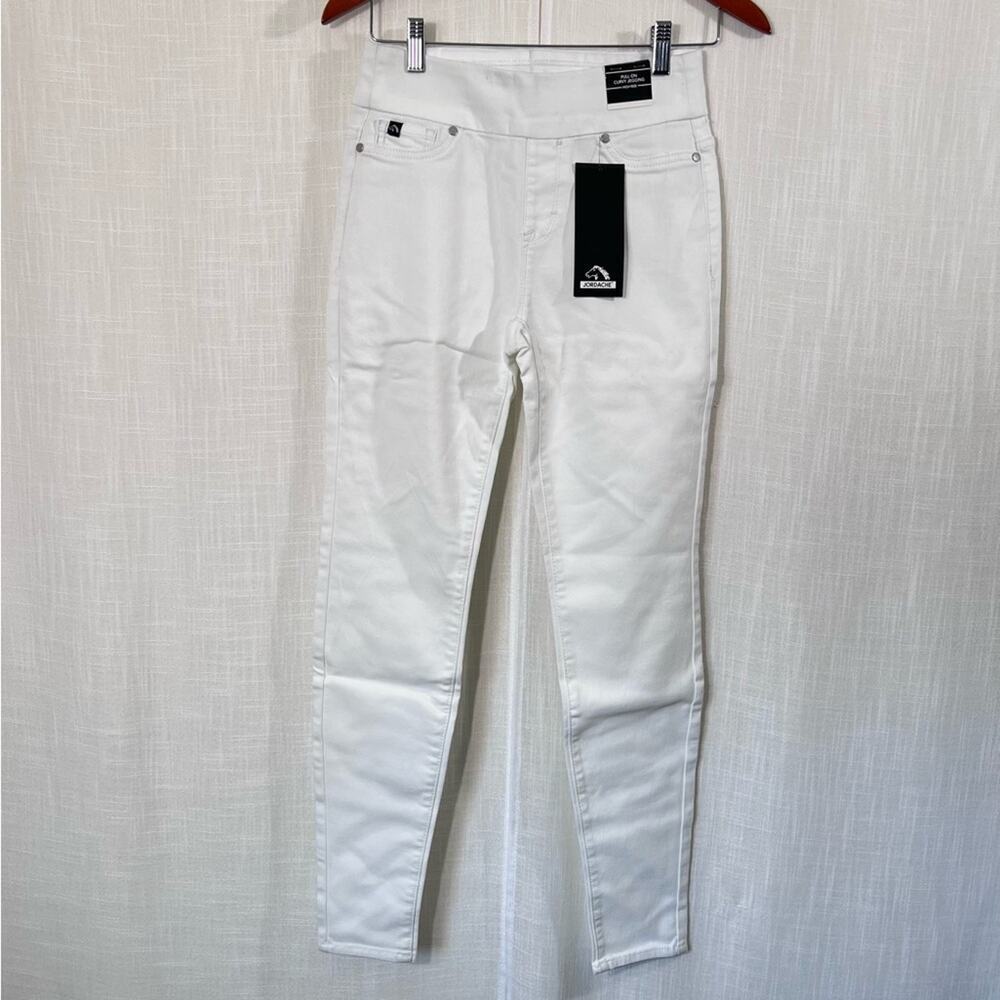 Jordache NWT Pull On Curvy High Rise White Denim Jegging Size XS